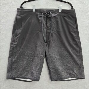 Hurley‎ Men Swimwear 34 Black Board Shorts Logo 9" Inseam